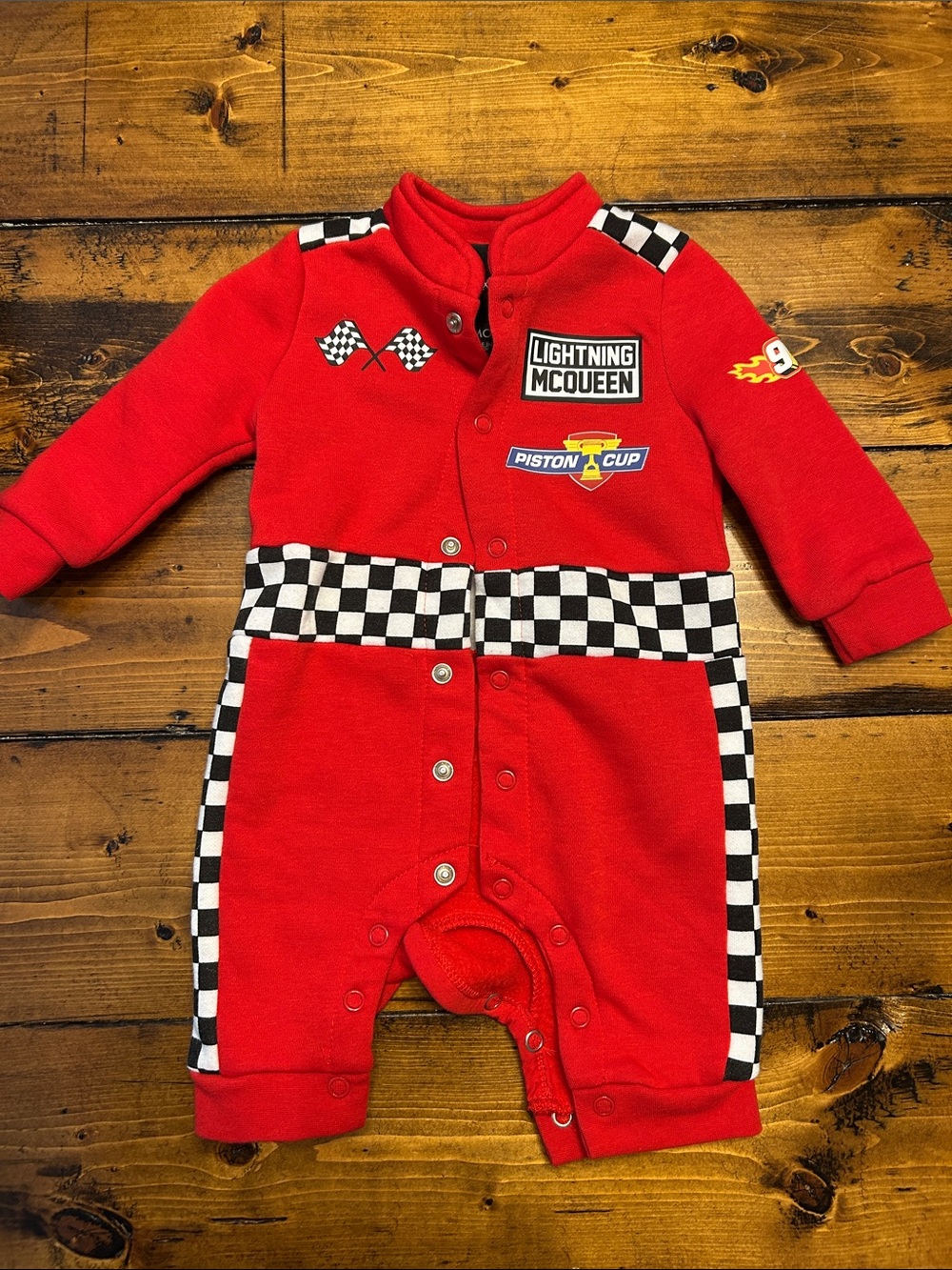 Disney Lightning McQueen Red Piston Cup Baby Costume